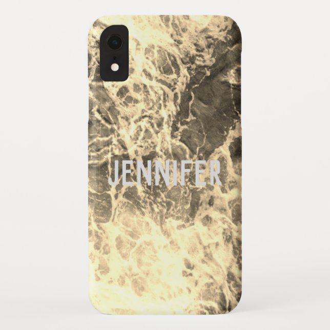 Personalized sea ocean waves navy blue nature wate Case-Mate iPhone case (Back)