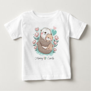 Personalized Sea Otter Love Baby T-shirt