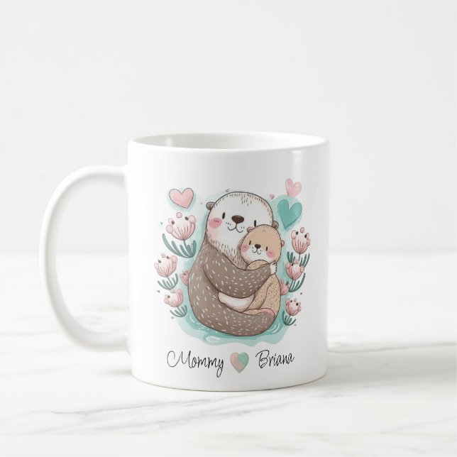 Personalized Sea Otter Love Mug (Left)