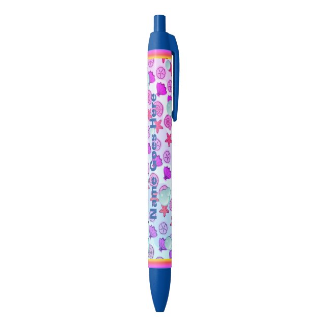 Personalized Sea shell and Bubble Pen (Bottom (Vertical))