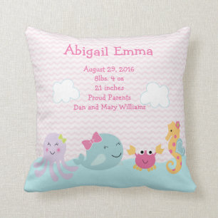 Personalized Sea Sweeties Pillow Keepsake