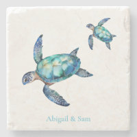Personalized Sea Turtle Beach