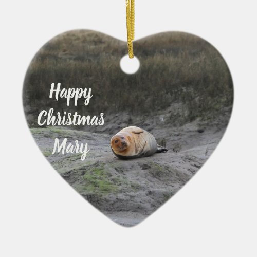 Personalized Seal Photo Christmas Ornament