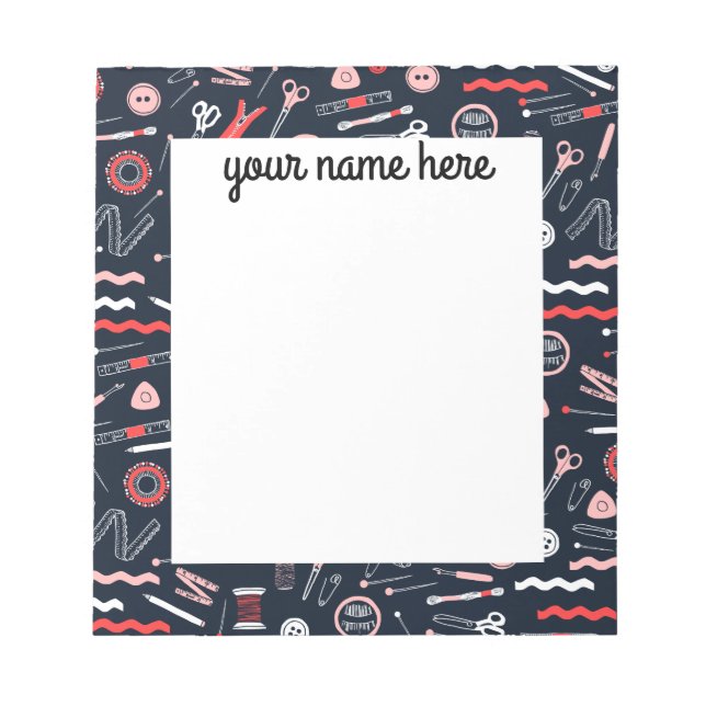 Personalized Seamstress Notepad (Front)