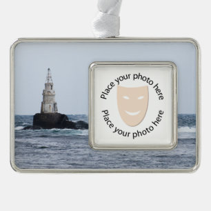 Personalized Seascape with lighthouse Ornament