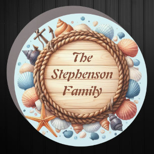 Personalized Seashell Family Cruise Door Decor Car Magnet
