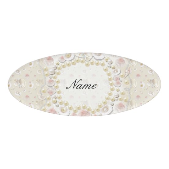 Seashell Name Tags | Zazzle