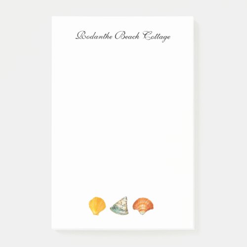 Personalized Seashells watercolor Notepad