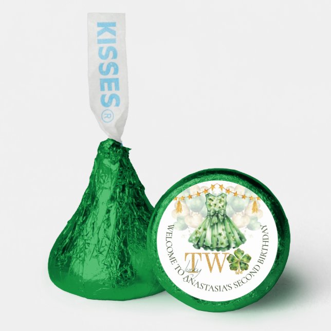Personalized Second Birthday St Patrick's Day  Hershey®'s Kisses® (Front)