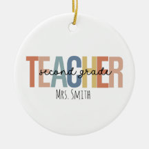 Personalized Second Grade Teacher Christmas