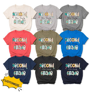 Personalized Second Grade Teacher Shirt