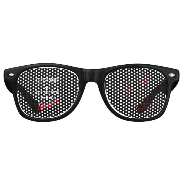 Personalized Secret Agent  Retro Sunglasses (Front)