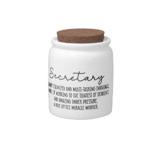 Personalized Secretary Candy Jar Gift