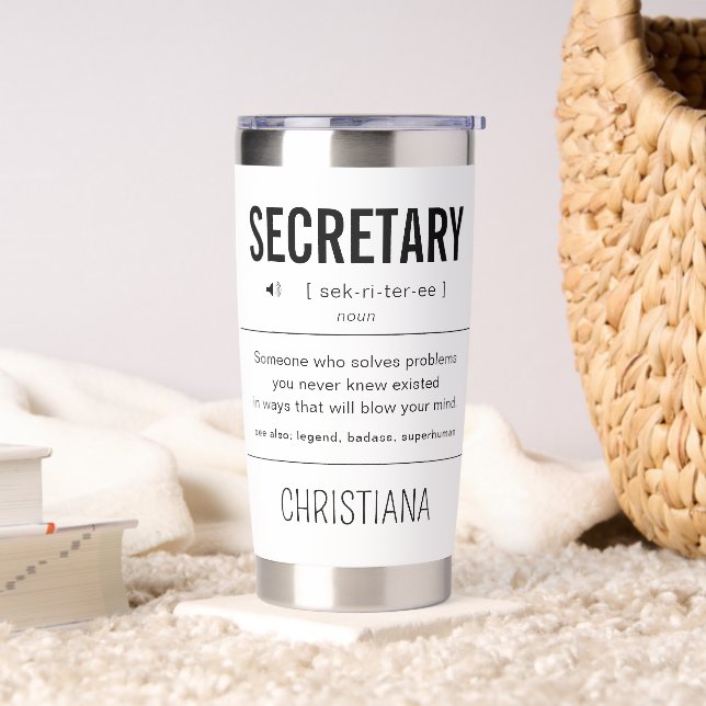 Personalized Secretary Funny Insulated Tumbler (Living Room)