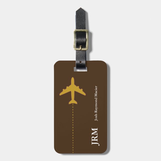personalized secure travel belongings luggage tag (Front Vertical)
