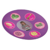 Personalized Seder Plate (Purple/Hebrew) (Right Side)