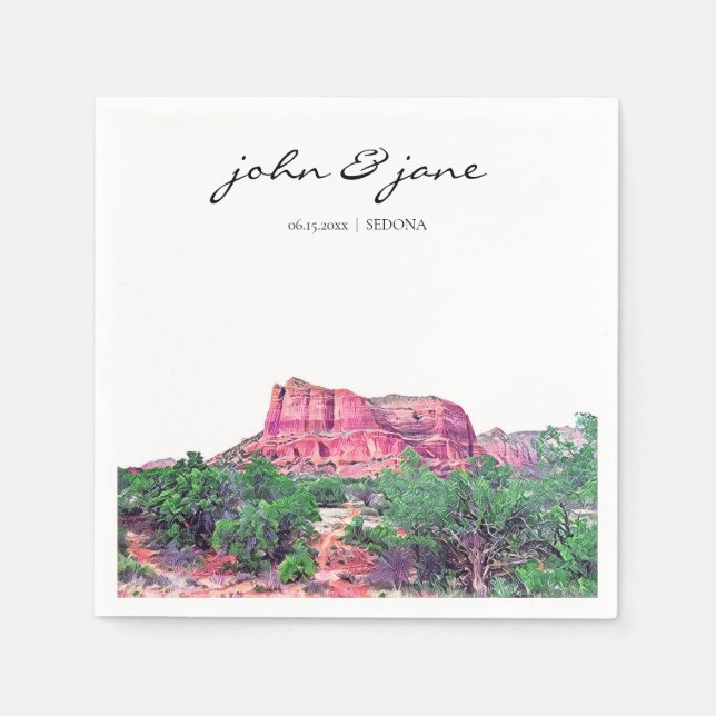 Personalized Sedona AZ Napkins (Front)