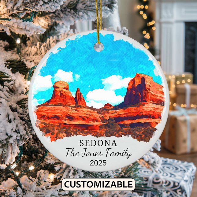 Personalized Sedona Ornament, Arizona State Ceramic Ornament (Creator Uploaded)