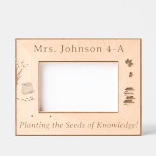 Personalized Seeds of Knowledge Teacher Engraved Frames