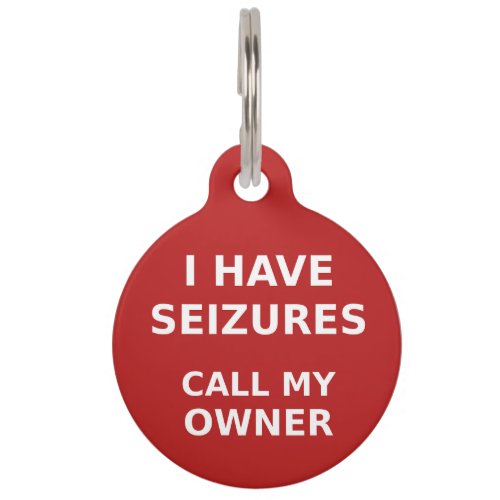 Personalized Seizure Alert Dog ID Tag – Call My Ow