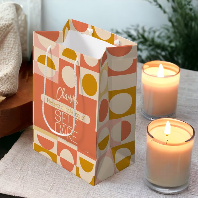 Personalized Self Care Medium Gift Bag (Personalized Self Care Medium Gift Bag from Ricaso. Add pampering content for friends or family)