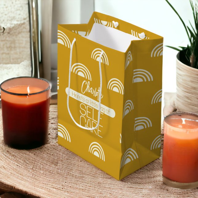 Personalized Self Care Medium Gift Bag (Personalized Self Care Medium Gift Bag from Ricaso. Add pampering content for friends or family)