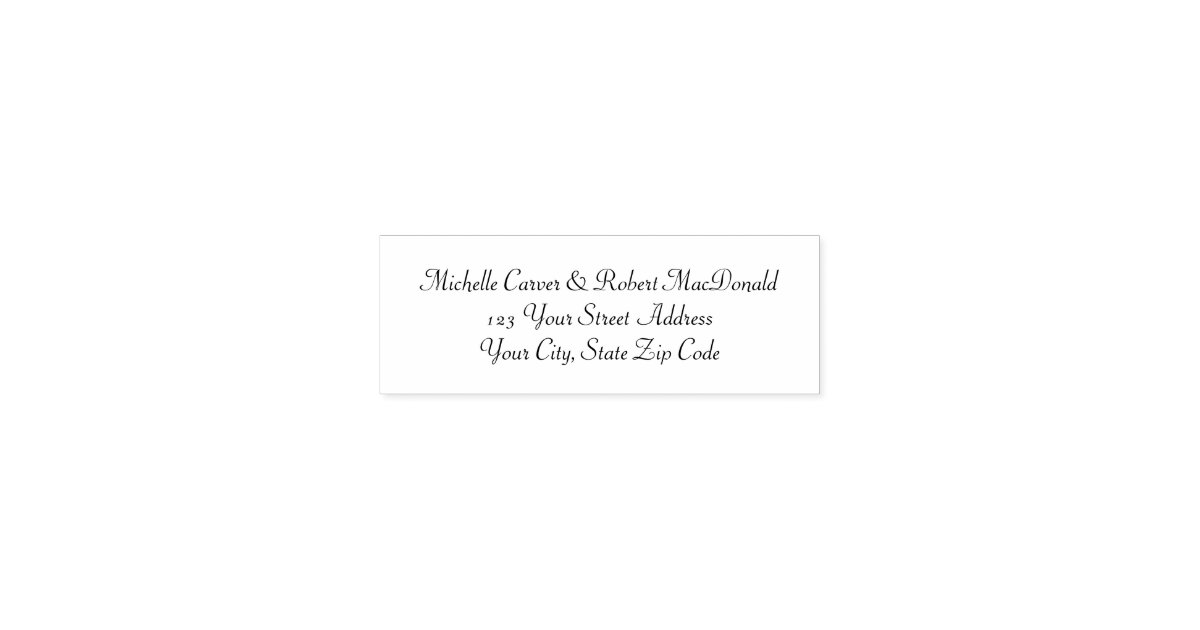 Create Personalized Elegant Name Return Address Self-inking Stamp