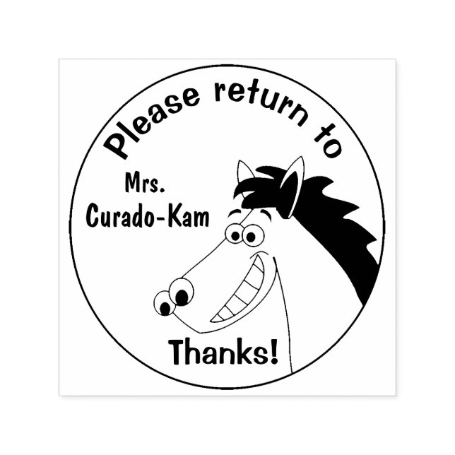 Personalized Self Inking Teacher Stamp Horse (Design)