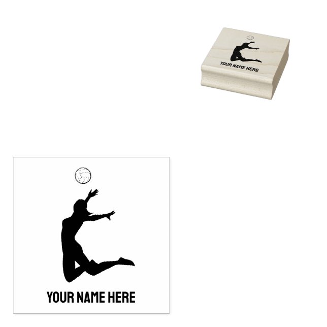  Personalized Self-inking volleyball  Rubber Stamp (Stamped)