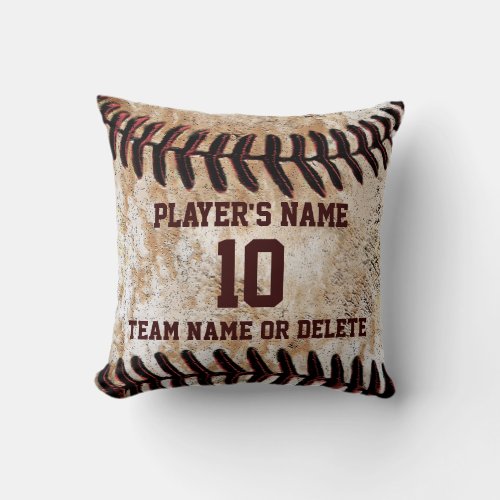 Personalized Senior Baseball Player Gift Ideas Throw Pillow