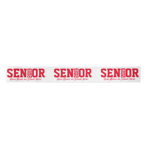 Personalized Senior Block Letter Class of 2019 Satin Ribbon