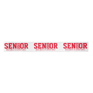 Personalized Senior Block Letter Class of 2019 Satin Ribbon