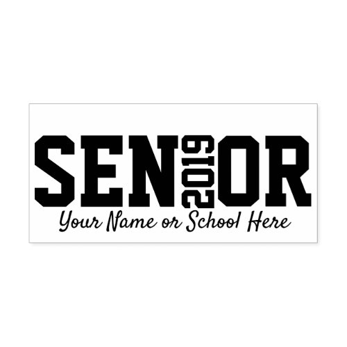 Personalized Senior Block Letter Class of 2019 Self_inking Stamp