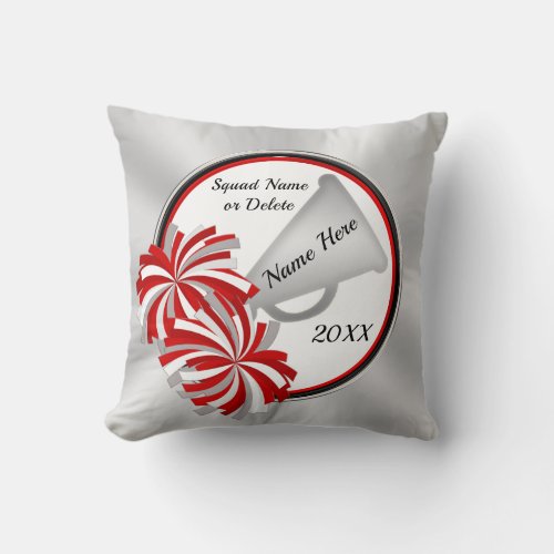 Personalized Senior Cheer Gifts Your COLORS TEXT Throw Pillow