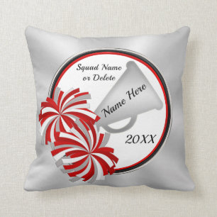 Personalized Senior Cheer Gifts, Your COLORS, TEXT Throw Pillow
