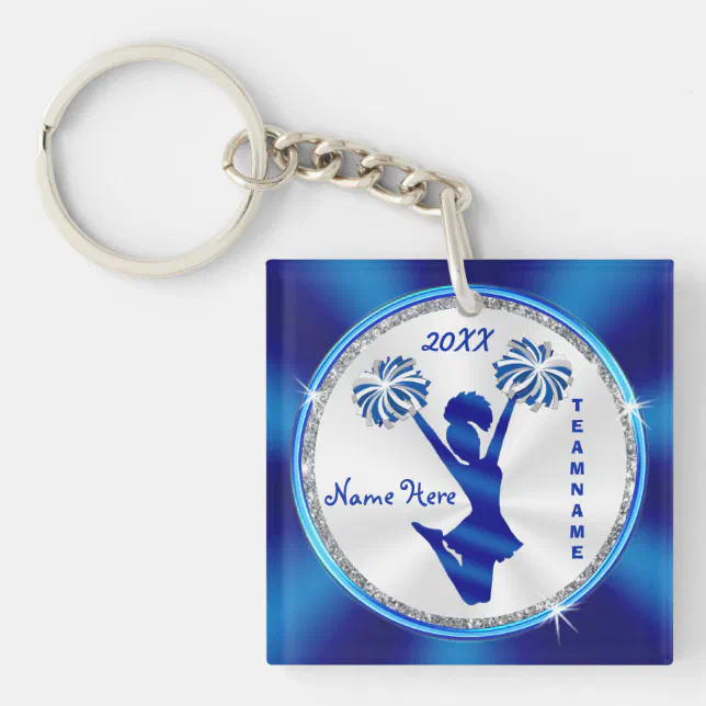 Personalized Senior Cheerleader Gifts, Your Text Keychain Zazzle