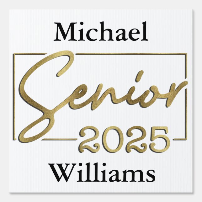 Personalized Senior Class Of 2025 Graduate Sign (Front)
