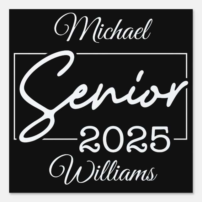 Personalized Senior Class Of 2025 Graduate Sign (Front)