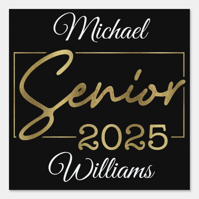 Personalized Senior Class Of 2025 Graduate Sign (Front)