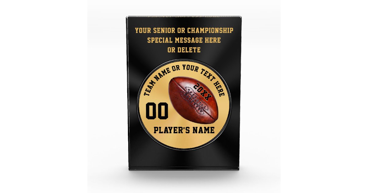 Personalized Senior Football Player Gifts, Award Zazzle