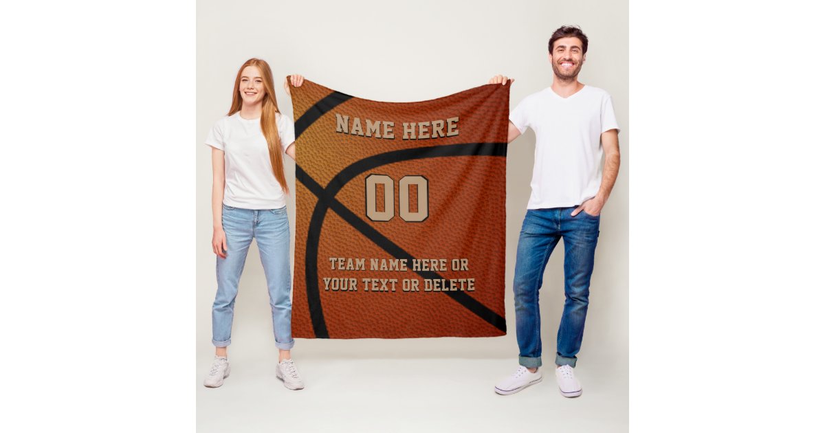 Personalized Senior Gift Ideas For Basketball Fleece Blanket Zazzle