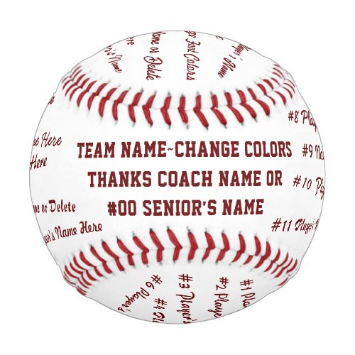 Personalized Senior Gifts for Baseball Players