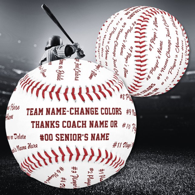 Personalized, Senior Gifts for Baseball Players, (Great as, gift ideas for senior night baseball players. Baseball coach appreciation gifts. Maroon.)