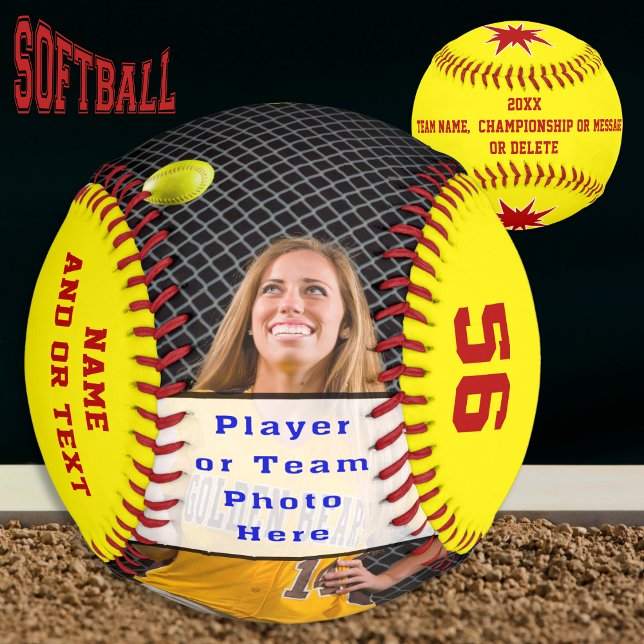 Personalized Senior Gifts for Softball Players (Personalized Softballs. Awesome, Senior night softball gifts or personalized softball team gifts. )
