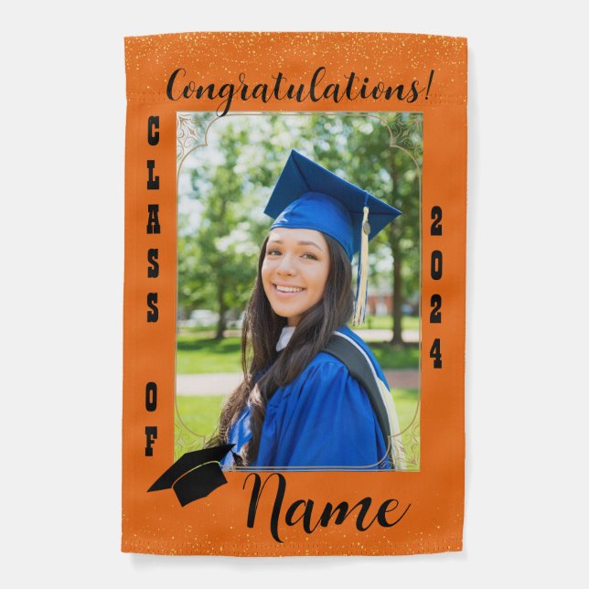 Personalized Senior Graduation Garden Flag 2024 (Front)
