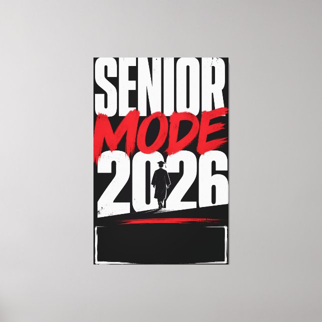 Personalized Senior Mode 2026 Graduate Canvas Print (Front)