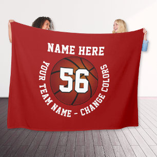 Personalized Senior Night Gifts for Basketball Fleece Blanket