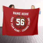 Personalized Senior Night Gifts For Basketball Fleece Blanket at Zazzle