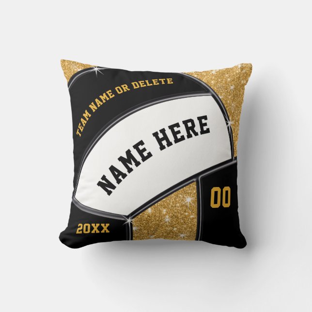 Personalized Senior Night Gifts for Volleyball Throw Pillow (Front)