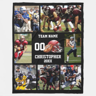 Personalized Senior Night Keepsake Football Fleece Blanket